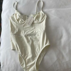 New with tags -Solid & Striped cream one piece